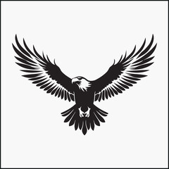 Obraz premium Black Eagle Silhouette