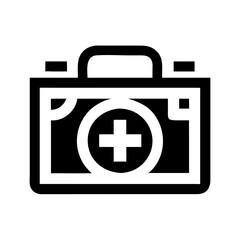 Obraz premium First aid kit icon on white background