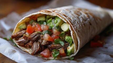 Close up of Mexican Beef Pancake