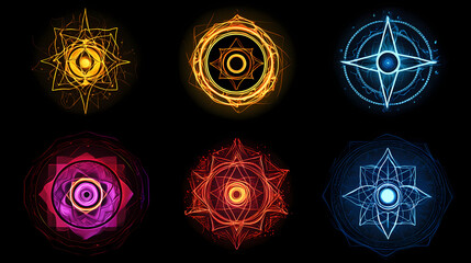 Chakra meditation and spiritual healing energy. Esoteric & Occult Imagery. Illustration