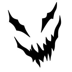 Halloween face silhouette 