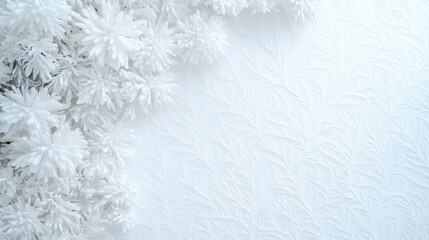 White floral arrangement on textured background