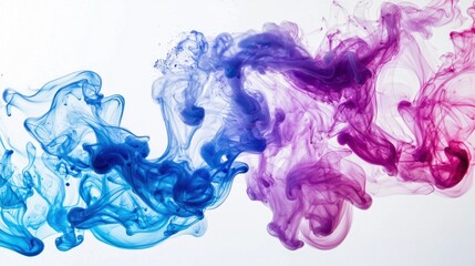 Abstract Ink Swirls: A Symphony of Blue and Purple