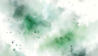 abstract grunge green water color background, on white