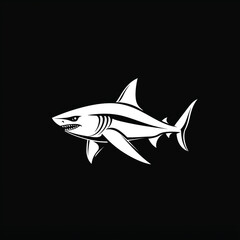 Obraz premium Raubtier des Meeres: Grafische Darstellung eines Haifischs