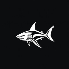 Obraz premium Raubtier des Meeres: Grafische Darstellung eines Haifischs