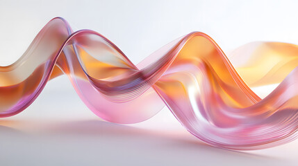 Naklejka premium Fluid, twisting forms in translucent hues create a dynamic and organic flow, evoking movement, creativity, and a sense of energy and fluidity.