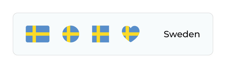 Minimalist Suriname Flag Icons. Rectangular, Square, Circular, Heart Designs for UI-UX, Web and Print