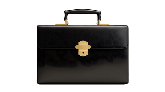 business briefcase isolated on white