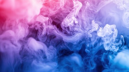 Fototapeta premium Abstract Swirling Smoke: A Symphony of Pink and Blue Hues