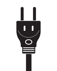 Power supply plug icon. White background