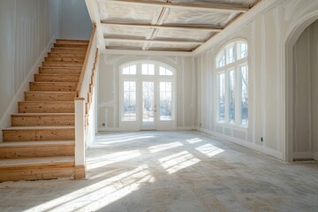 Rustic charm in an unfinished basement featuring wood frames and essential insulation