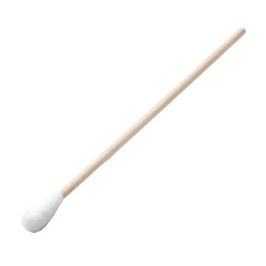 A single cotton swab Isolated on a transparent background, PNG.
