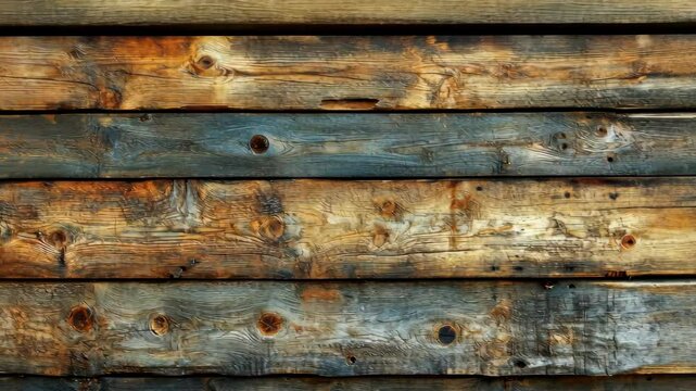 Timeworn wooden planks reveal rich textures and natural patterns in rustic setting