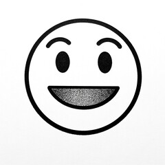 Fototapeta premium happy smiley face emoji with pencil 