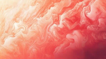 Abstract Coral Swirls: A Dreamlike Fluid Art