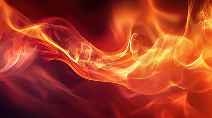 Fototapeta premium Abstract Fiery Swirls: A Blaze of Orange and Red Hues
