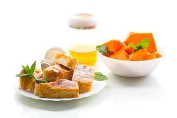 Homemade Cottage Cheese Casserole with Pumpkin