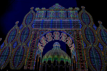 夢灯す光の彫刻神戸ルミナリエのイルミネーション