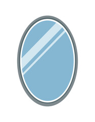 oval mirror illustration