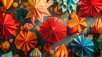 Festive Origami Lanterns for New Year Celebration