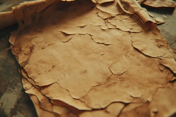 Naklejka premium Classic Aged Parchment Texture Featuring Soft Creases - Suitable for News Articles