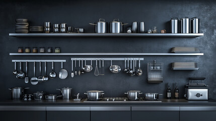 Kitchenware and cooking process for menu background design. Jpeg version also available in gallery