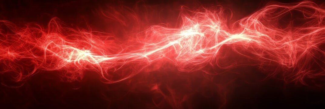 Abstract Background, Intese Red Color, Curving Line Patterns, Light Streak Effect, High Definition