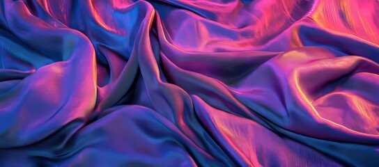Fototapeta premium Luxurious Shimmer Wave Silk Satin Texture Fabric on an Abstract Burgundy and Gold Background