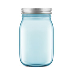 Clear mason jar mockup for food, diy. Hight realistic vector illustration isolated on white background. Perfect for easy customisation and editing your design. EPS10.