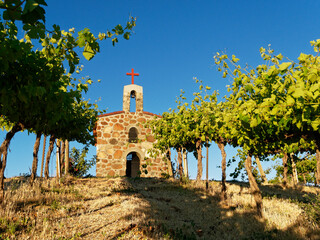 Red Willow Vineyards with stone chapel. (PR)
