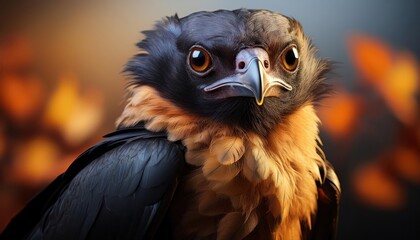 Dramatic Flight of a Bat Falcon Above Jagged Cliffside, Against the Backdrop of a Stormy Twilight Sky, Capturing the Power and Grace of Natures Apex Predator.
