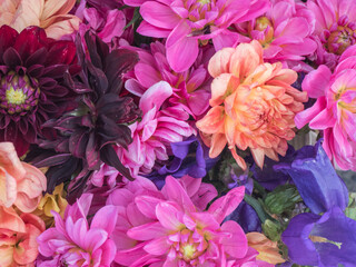 Colorful bouquet of spring flowers.