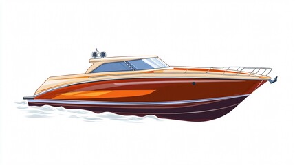 High-Quality Speed Boat Isolated Stock Vector Art and Graphics