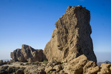 Roque Nublo, an iconic rock formation in Gran Canaria.