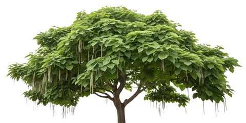 Fototapeta premium Catalpa Tree on Transparent Background PNG