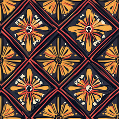 Traditional Nigerian seamless pattern