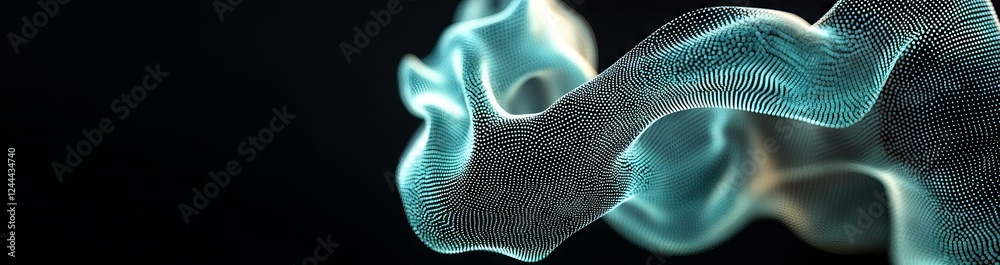 Poster futuristic point wave with an abstract background featuring a dynamic wave