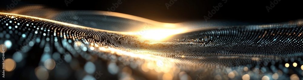 Poster connecting background with an abstract wave element