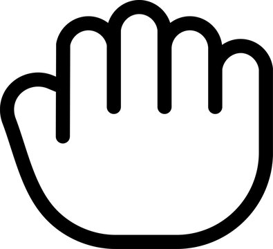 Black outline of an extended hand symbolizing interaction with digital content on screens, representing user engagement in the digital age