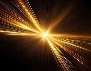 gold light flare rays in motion on black background for movie titles and transitions gold warm color bright
