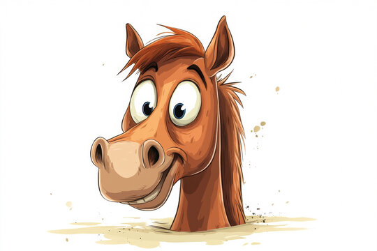 smiling horse drawing