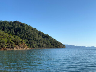 Shore view from Gocek town, Dalaman, Mugla, Turkey