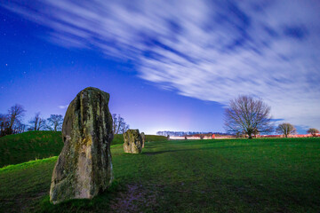 Avebury Stone Circle At Night