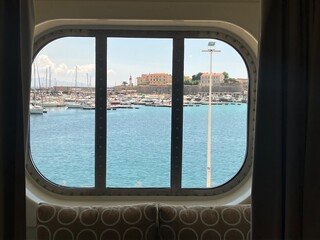 Blick in den Hafen von Ajaccio auf der Französischen Mittelmeerinsel Korsika	