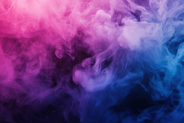 Colorful swirling smoke with vibrant pink and blue hues
