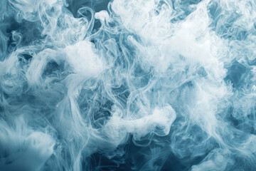Dense swirling vapor with a soft blue and white foggy effect