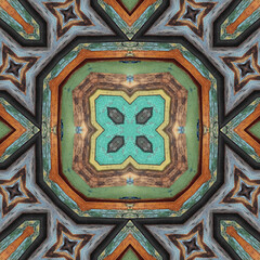Seamless pattern of colored. Colored texture of board and fabric. Mosaic kaleidoscope multicolored.