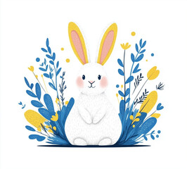 easter bunny with easter egg