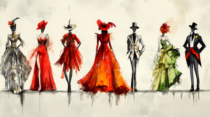 Fototapeta premium Fashion. Fashion & Costume Design. Illustration